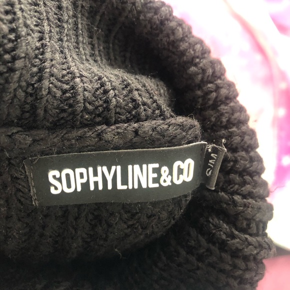 sophyline & co striped slightly cropped knitted turtleneck sweater. Size… - Picture 4 of 4